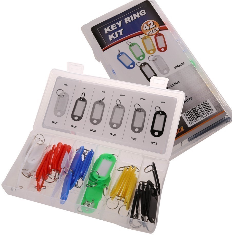 2 Packs of 42pc Key Ring Assortment Sets.