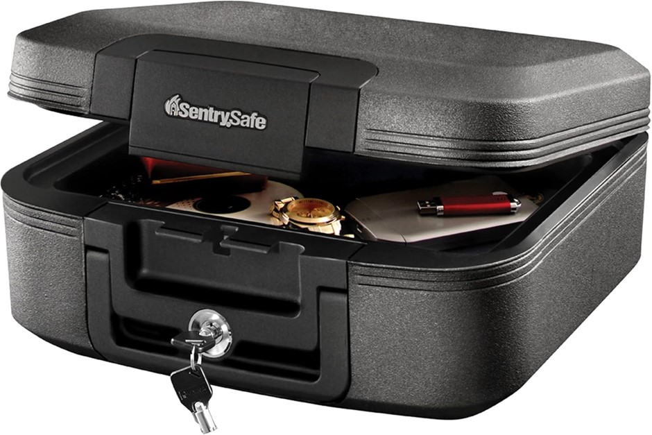SENTRYSAFE Dark Gray Fireproof and Waterproof Safe with Key Lock, Chest Loc