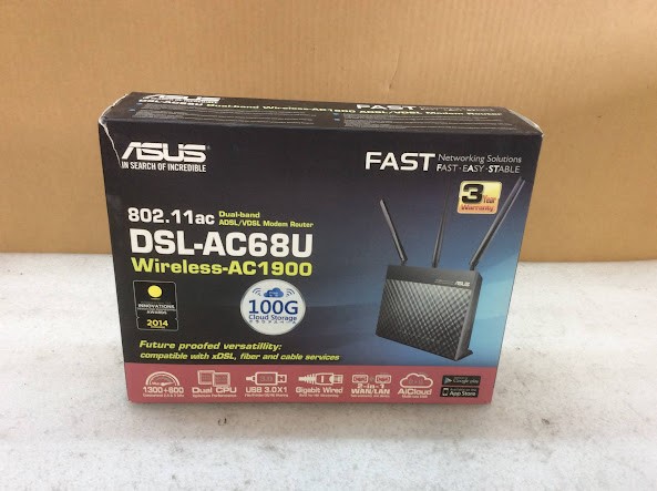 ASUS DSL-AC68U Dual-Band ADSL/VDSL Modem Router New w/box
