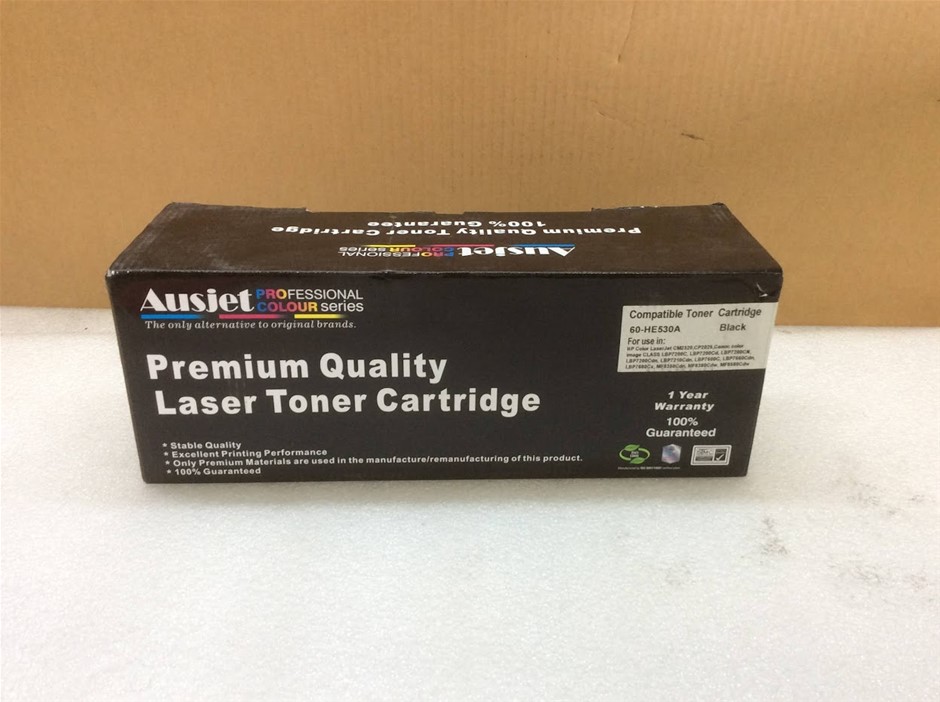 Ausjet 60-HE530A Premium Quality Laser Toner Cartridge Black - New