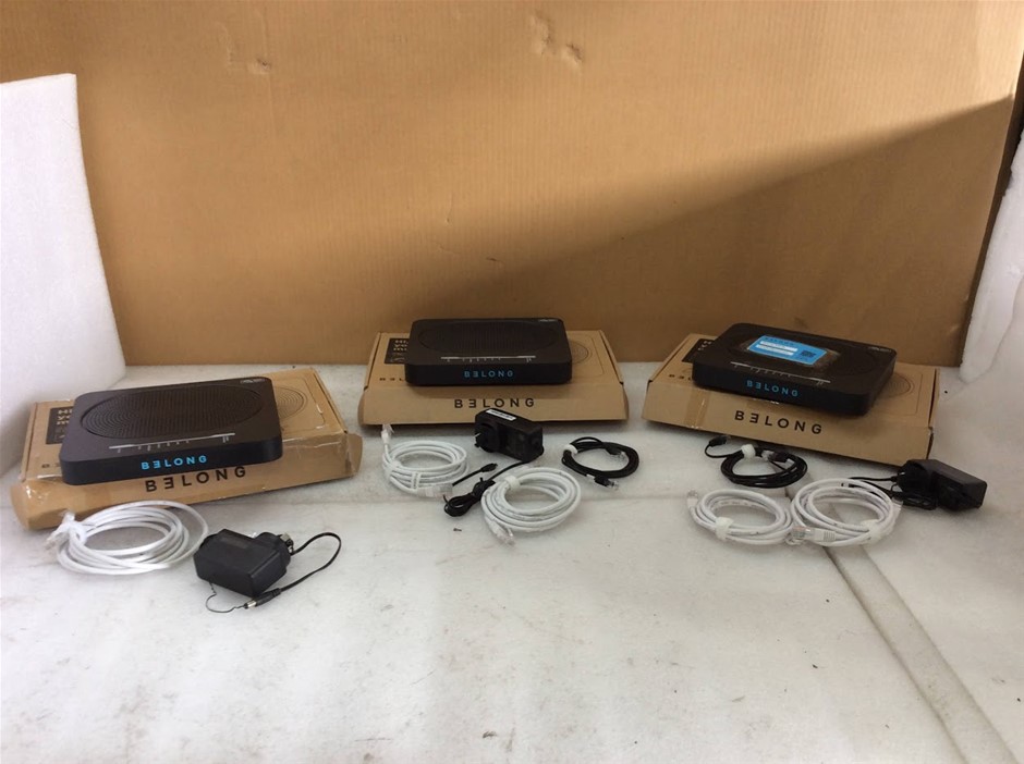 Belong DWA0122BLN Wireless Wi-Fi Modem Router (Lot of 3)