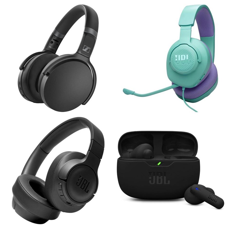 4 x Assorted Headphones. 1 x SENNHEISER HD 450BT. 1 x JBL Quantum 100 M2. 1