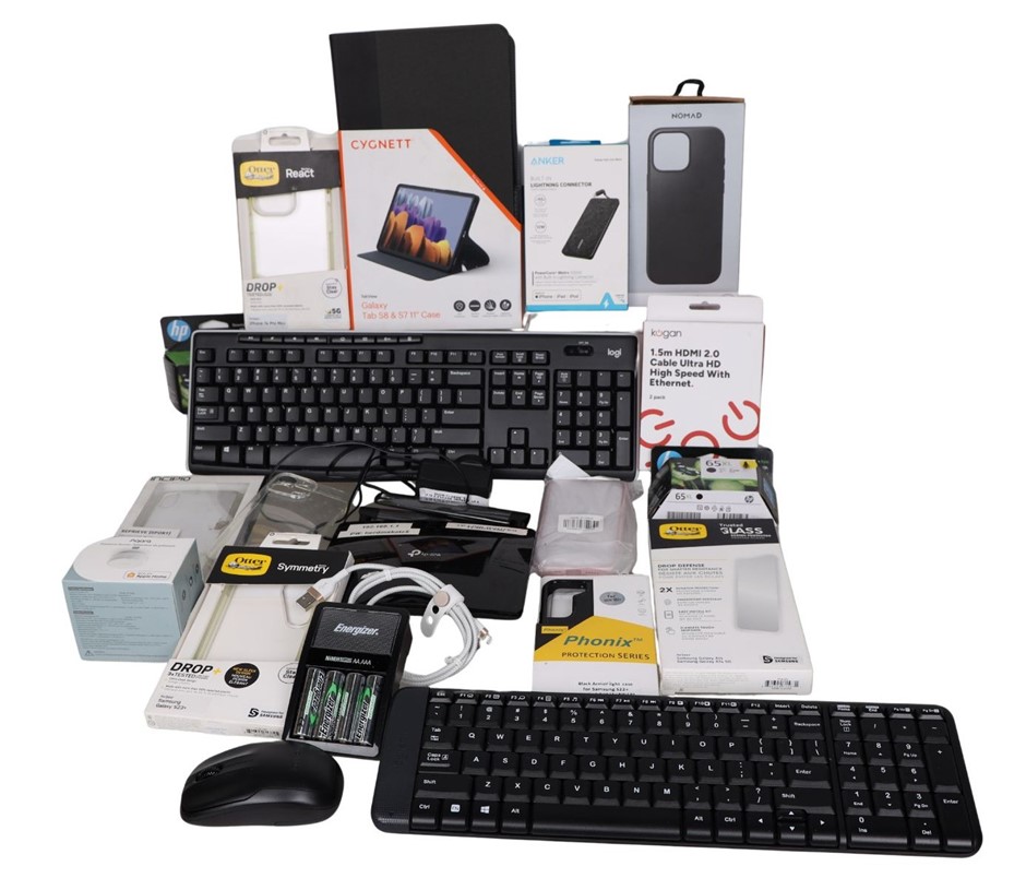 20 x Assorted Electronics and Accessories, INCL: APPLE, LOGITECH, HP, ETC.