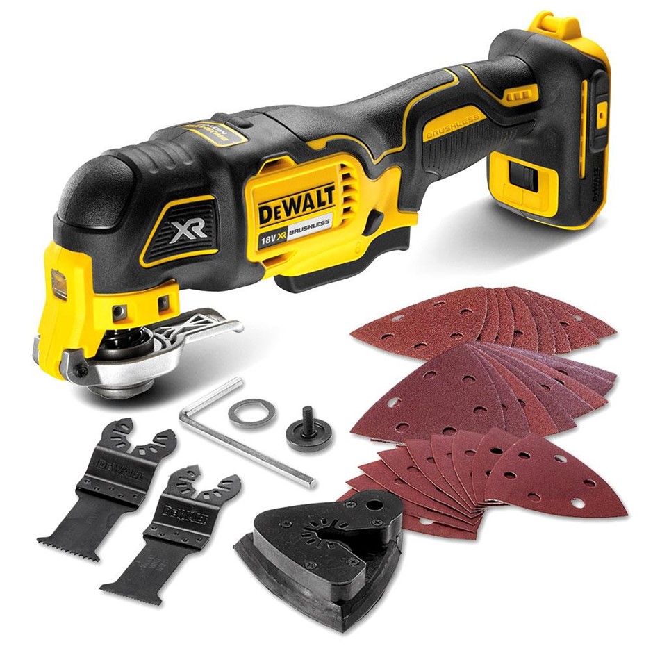 DeWALT 18V XR Brushless Multi Tool with Speed Selector - Skin Only.