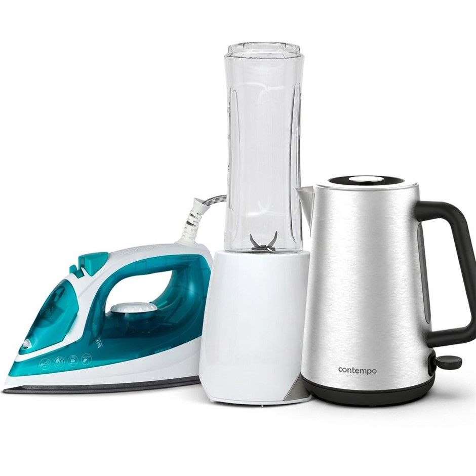 BUNDLE: Contempo 1.7L Cordless Kettle (Brushed Stainless Steel) + Brilliant