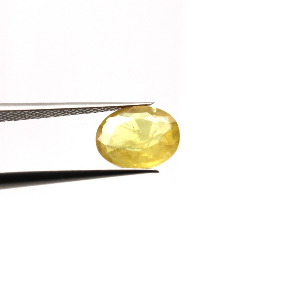 1.42 Ct Oval Yellow Sapphire Gemstone