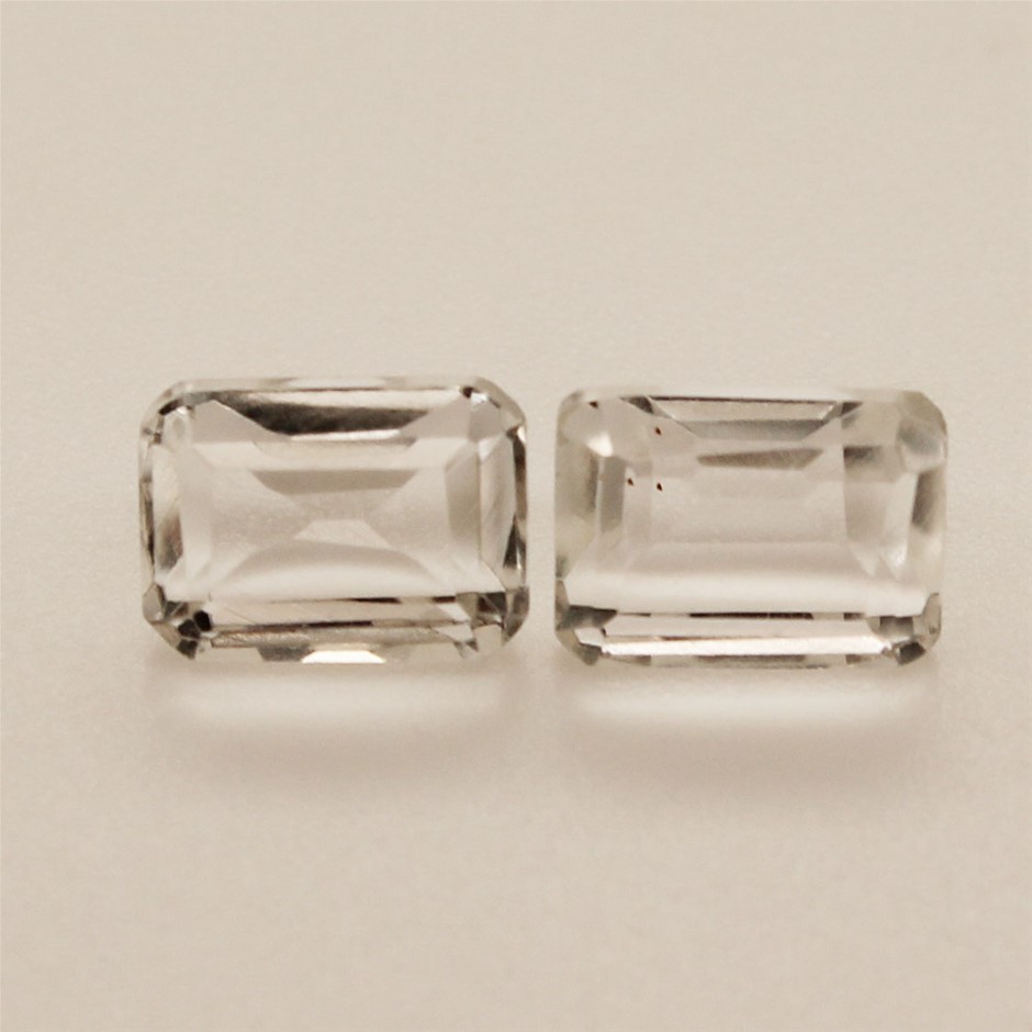 2 Pcs Crystal Quartz Gemstone