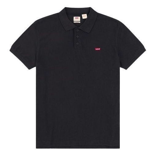 LEVI'S Men's Housemark Polo, Size S, 100% Cotton, Black (0007), 358830007.