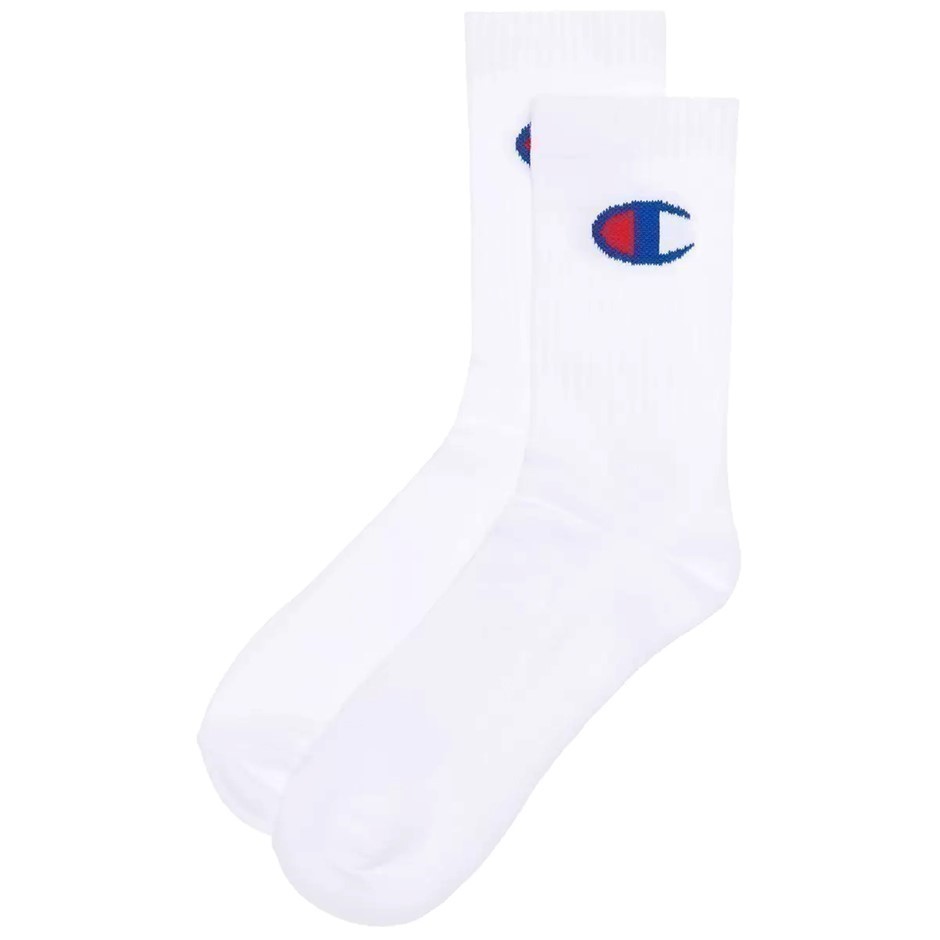 8pk CHAMPION Men's Crew Socks, Size 6-10, Cotton, White (WIT), SXRT8G. Buy