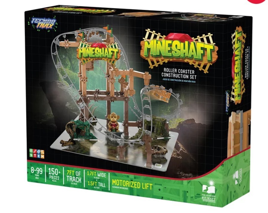 TECHNO TRAX Mineshaft Rollercoaster. NB: Damaged packaging, some pcs may be