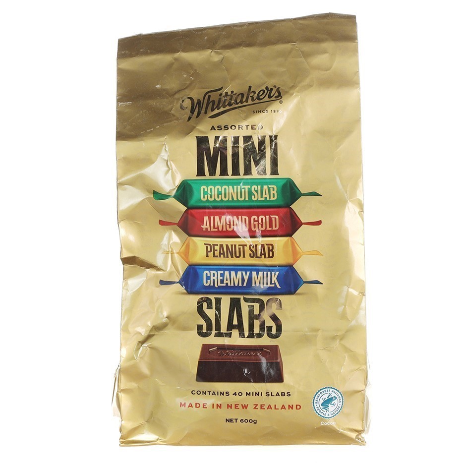 2 x WHITTAKER'S 40pk Assorted Mini Slabs, 600g. N.B: Damaged packaging & ap