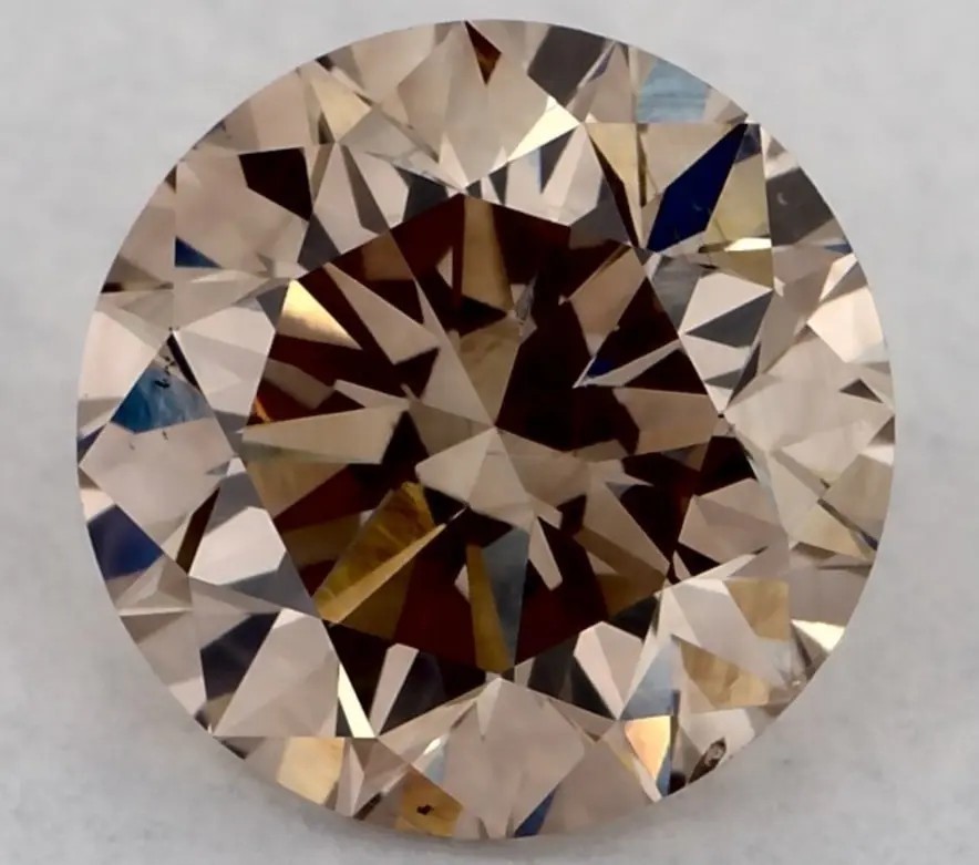 0.46 carat brown round diamond