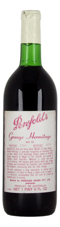 Penfolds Grange Hermitage 1969 (1x 1PT6FLOZ), SA.