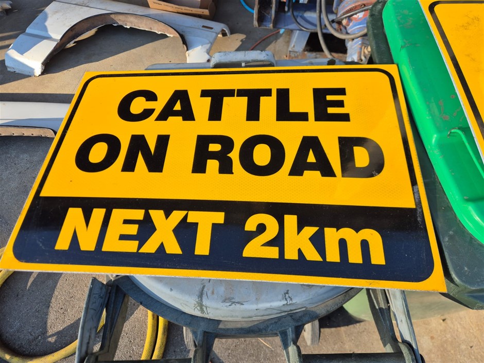 Cattle On Road Sign