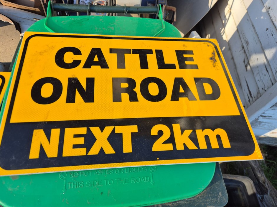 Cattle On Road Sign