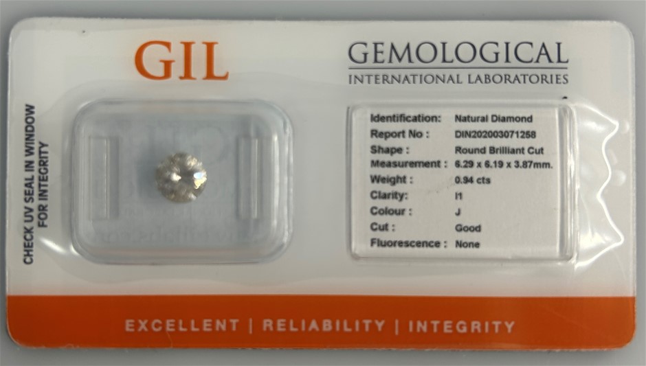 0.94ct Natural Round Brilliant Diamond