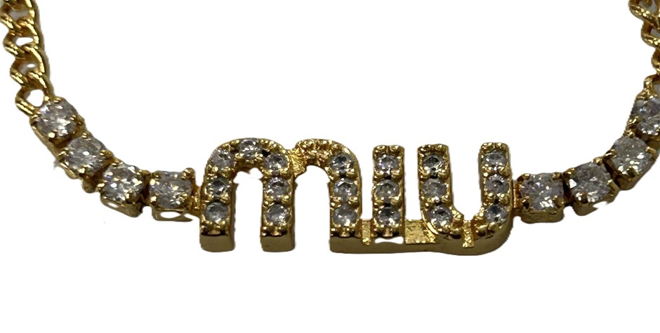 Miu Miu gold-tone chain bracelet