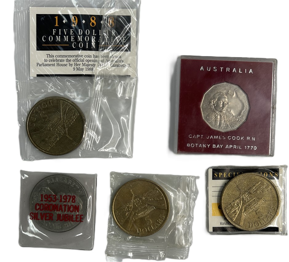 A Collectible Set of 5 Australian Commemorative Coins