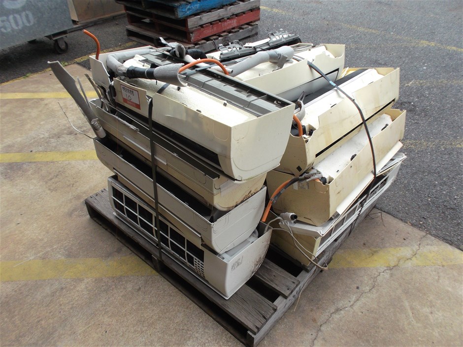 Ex Mine Site salvage assorted pallet of indoor air conditioning units