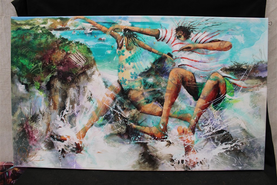 1 x Don Walters Canvas Print - "Dune Jumpers" - 26/250