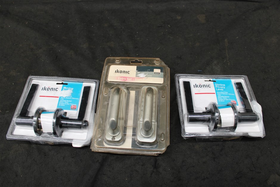 3 x Assorted Ikonic Door Handles/Locks