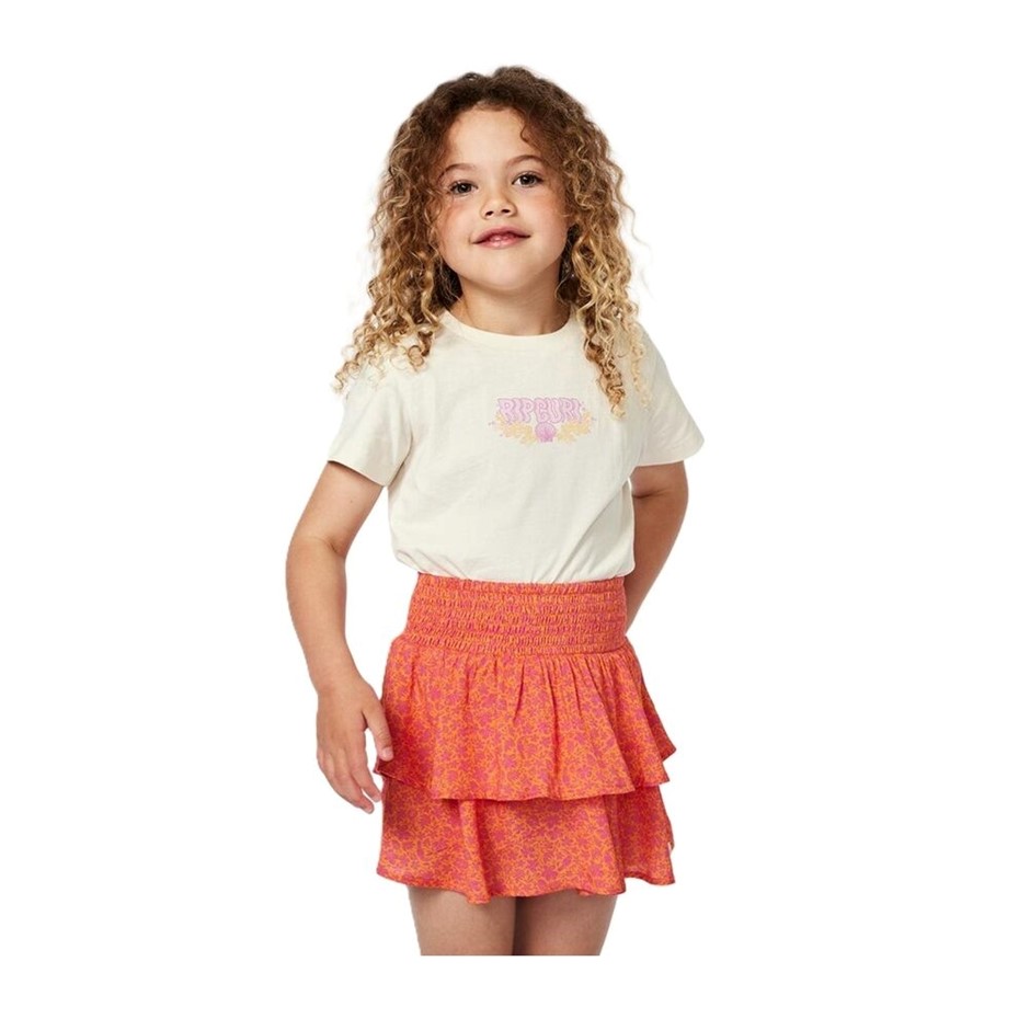 RIP CURL Girl's Sunkissed Floral Skirt - Bright Pink, Size 5-6. RRP: $45.99