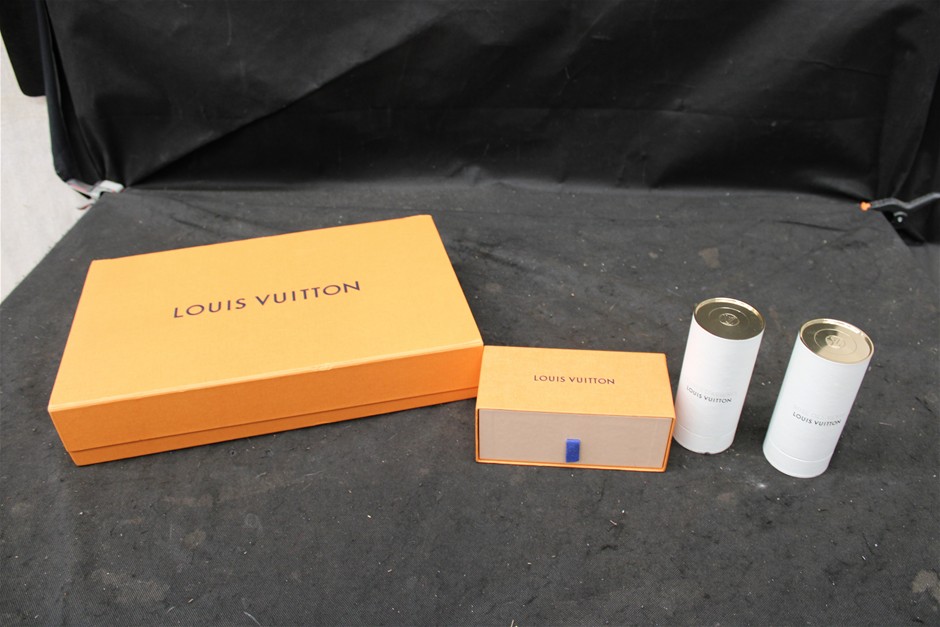 Luis Vuitton Black Bag in Box, 2 x Perfumes & Sunglasses