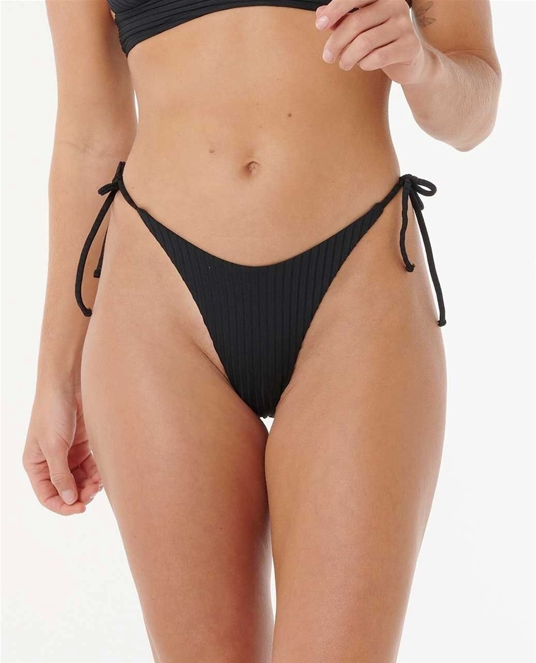 RIP CURL Women's Premium Surf Bare Coverage Bikini Bottom, Size XS, Black.