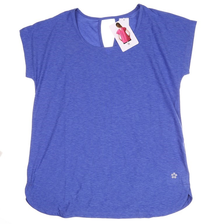 TUFF Women's Active Top, Size M, 94% Polyester, Blue.  Buyers Note - Discou