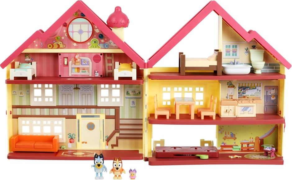 BLUEY Ultimate Lights & Sounds Playhouse with Two posable Figures and Acces
