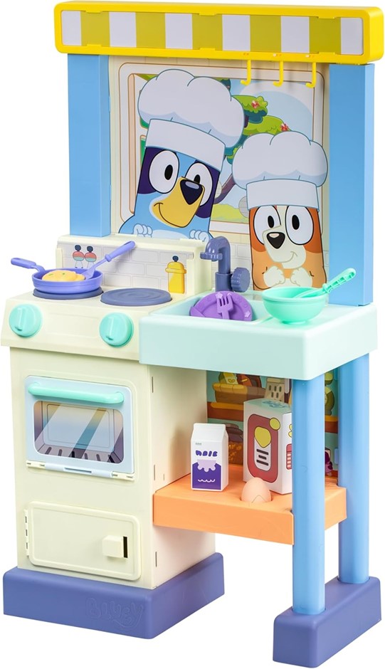 BLUEY Cook with Chef Kitchen Playset, with Over 20 Sounds, Phrases, Music a