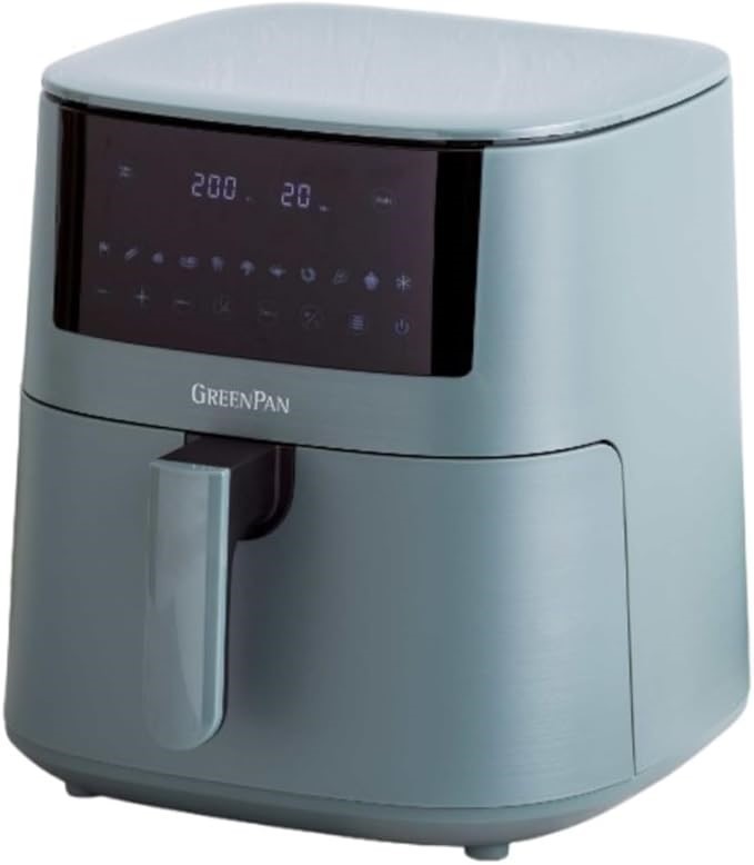 GREENPAN Bistro XXL Coloured Air Fryer - Smokey Sky Blue. NB: Minor use. Bo
