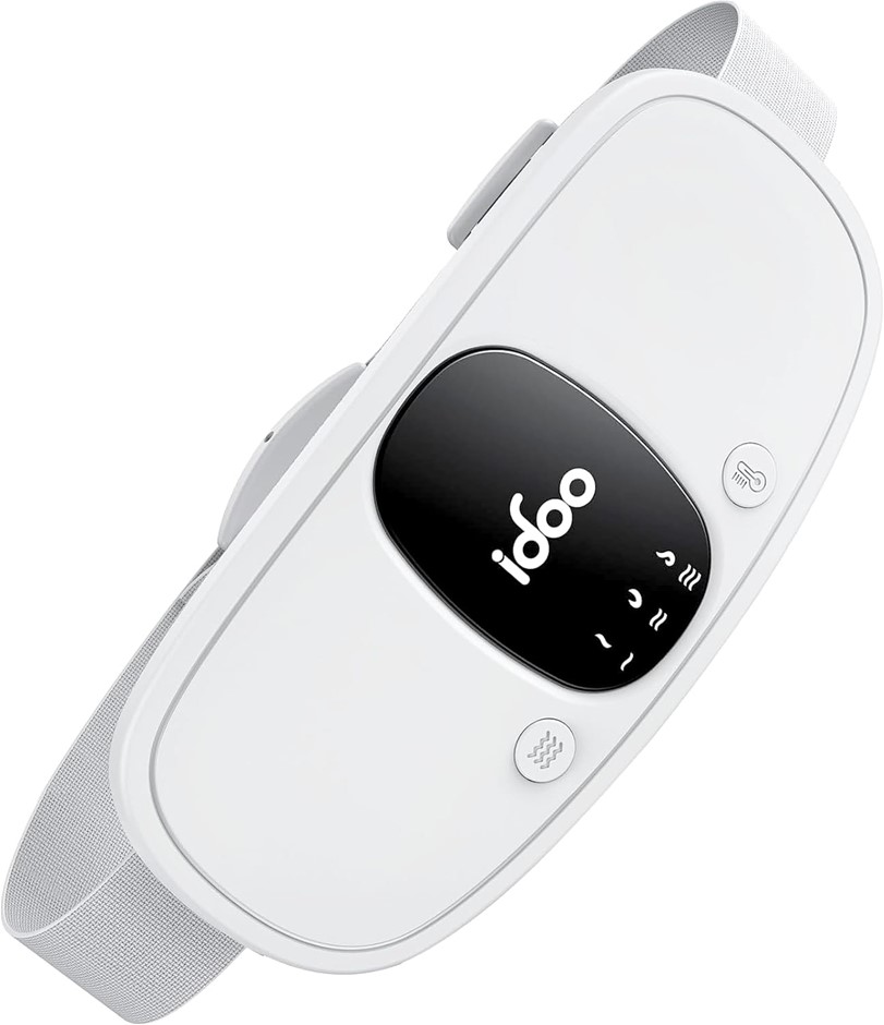 iDOO Heating Pad for Cramps, Cordless Portable with 3 Heat Levels and 3 Vib