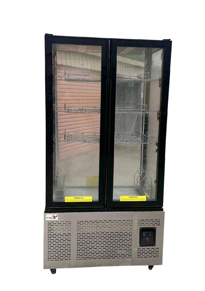 4 square glass display fridge