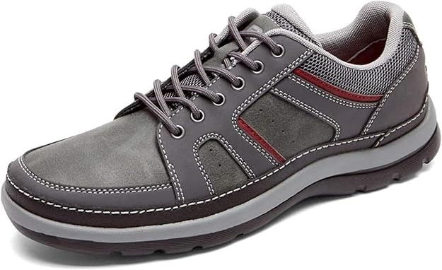 ROCKPORT Men's Get Your Kicks Mudguard Blucher, Castlerock Grey Leather, 11