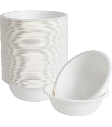 2 x Pack of 180pc IECO Disposable Bagasse Bowls. N.B: Not in original packa