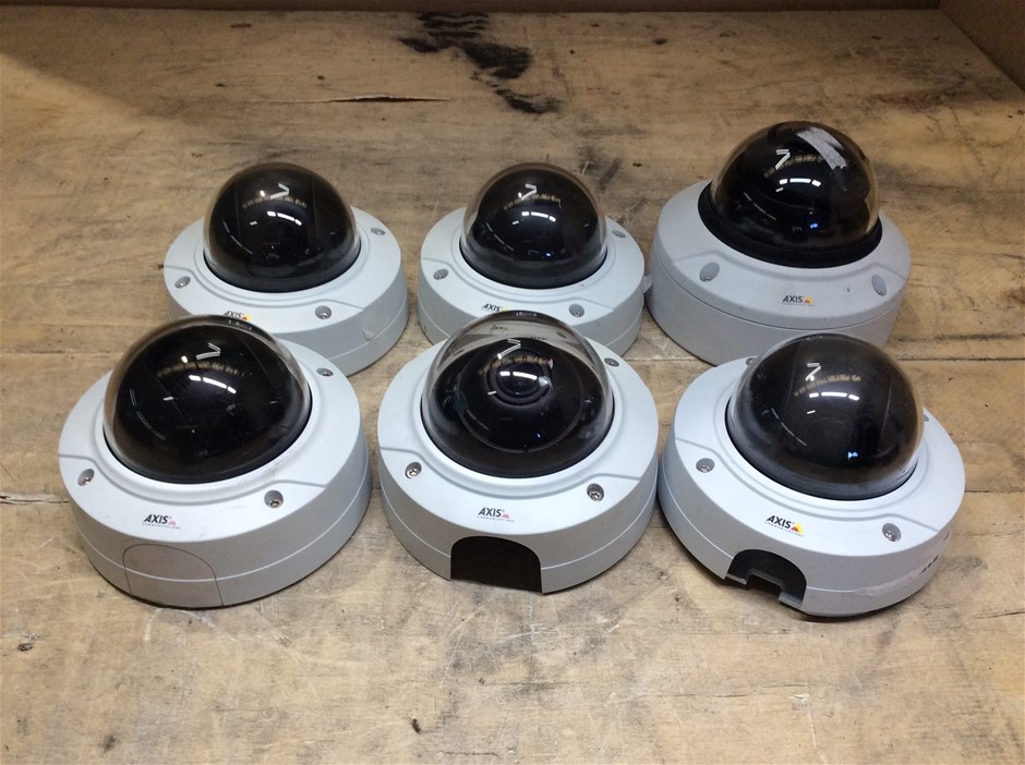 AXIS Mix Model and P3225-V MKII Network Dome Camera (Lot of 6)