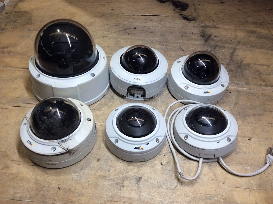 AXIS Mix Model and P3807-PVE Panoramic Network Camera (Lot of 6)