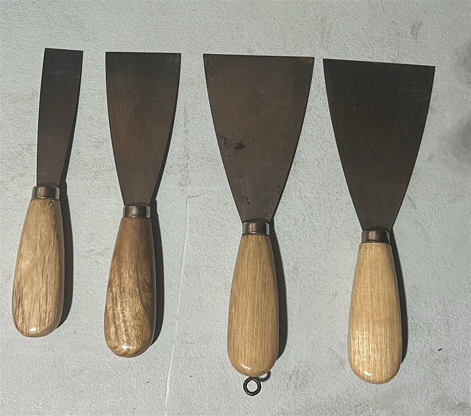 4x Metal Putty Knives