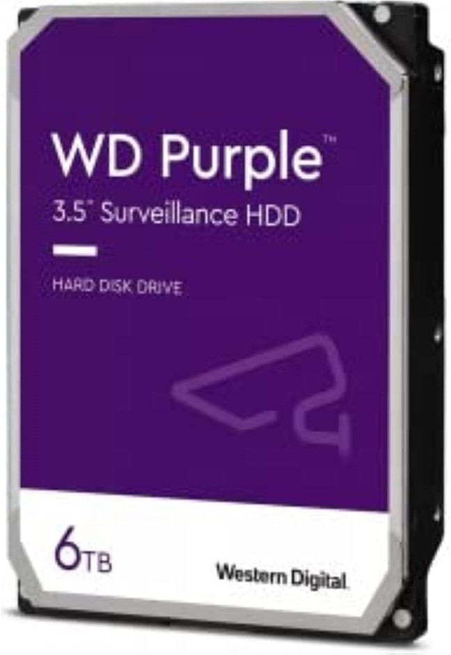 WESTERN DIGITAL 6TB WD Purple Surveillance Internal Hard Drive HDD - SATA 6