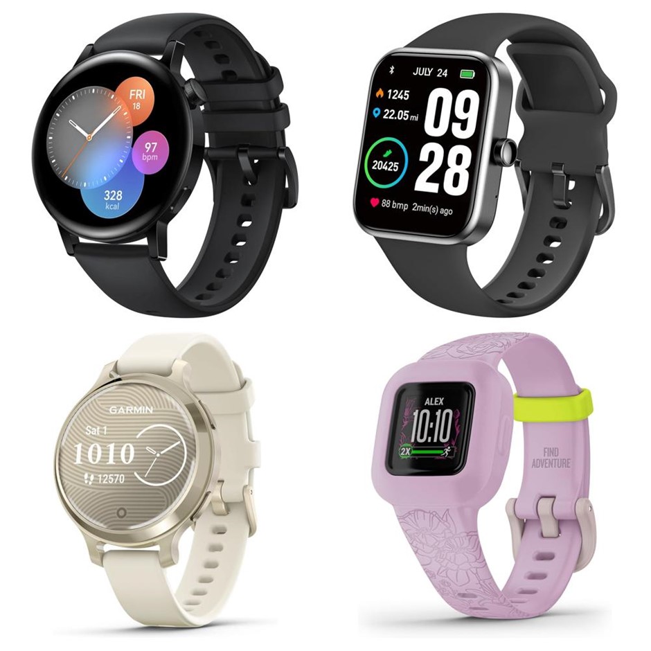 4 x Assorted Smart Watches. 1 x HUAWEI GT3 42mm Watch. 1 x TOZO S2 Smart Wa