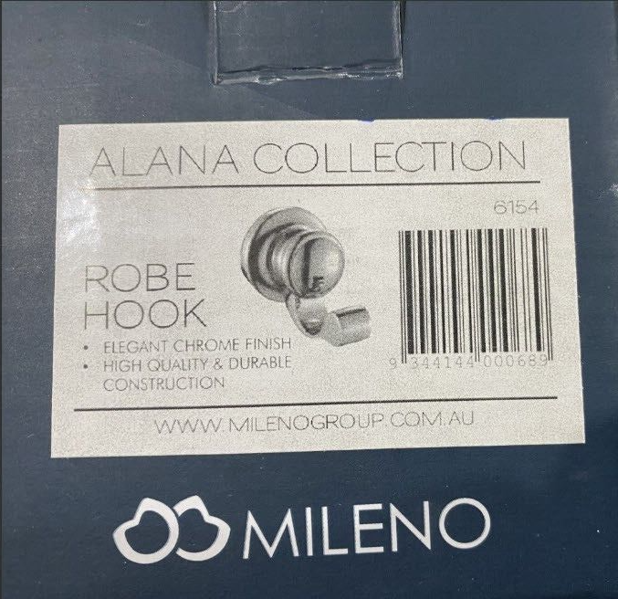 2 x MILENO Robe Hook.