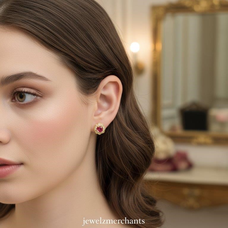 22K/Italy Gold Filled Earring -(stamped 22K/Italy)-Warranty Quality