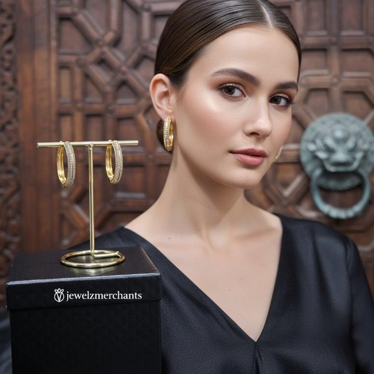 22K/Italy Gold Filled Earring -(stamped 22K/Italy)-Warranty Quality