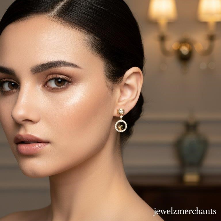 22K/Italy Gold Filled Earring -(stamped 22K/Italy)-Warranty Quality