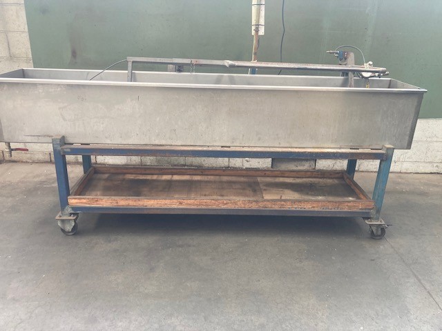 STAINLESS STEEL TEST TANK ON TROLLEY