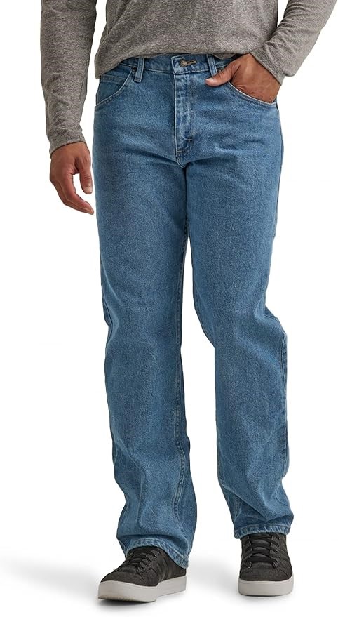 WRANGLER Authentics Men's Jean, Size 38x28, Light Stonewash Flex, 10ZM100SX