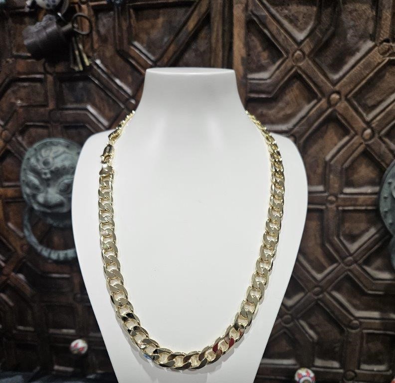18KGoldFilled/Italy Stamped Yellow Cuban Chain -55cm