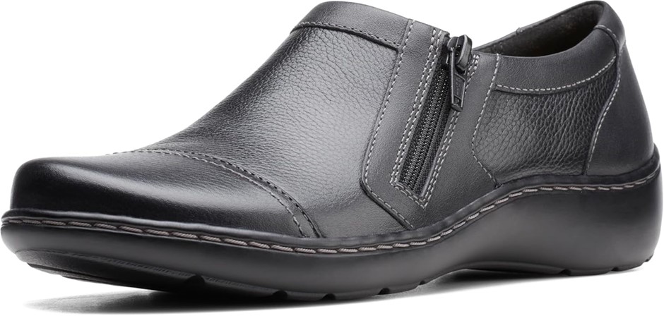 CLARKS Women's Cora Giny Loafer Flat Shoes, Size US 10M / UK 7.5 / EU 41.5,