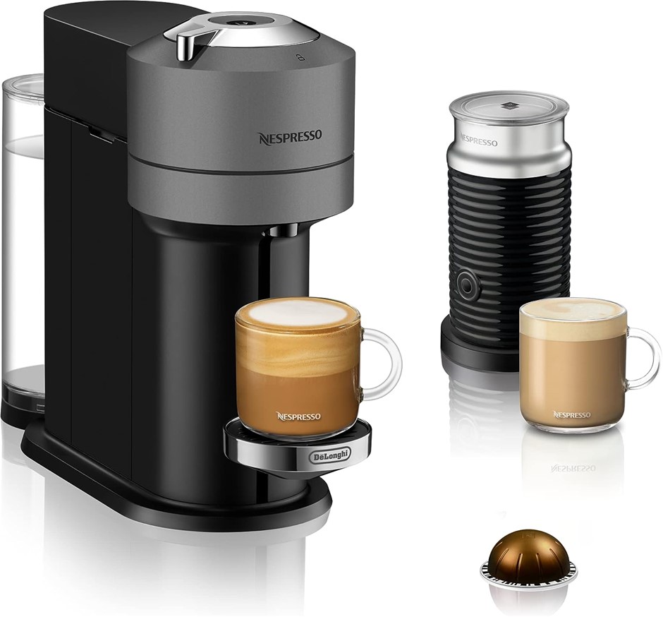 DE'LONGHI Nespresso Vertuo Next and Aeroccino3 Single-Serve Capsule Coffee